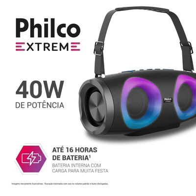 Speaker Philco PBS45BT Extreme Bluetooth V5.3 40W Bivolt