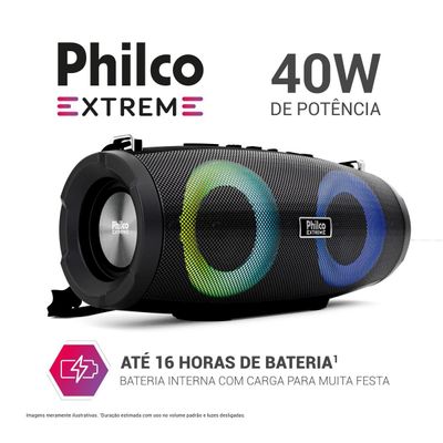 Speaker Philco PBS45BT Extreme Bluetooth V5.3 40W Bivolt