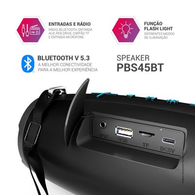 Speaker Philco PBS45BT Extreme Bluetooth V5.3 40W Bivolt