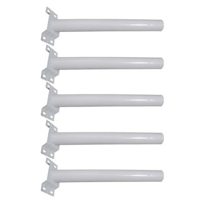 Suporte Luminaria Solar Barra Poste Aço 5 Unidades