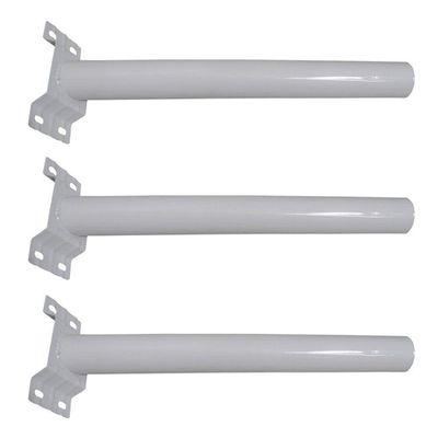 Suporte Luminaria Solar Barra Poste Aço 3 Unidades