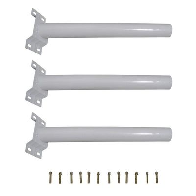 Suporte Luminaria Solar Barra Poste Aço 3 Unidades