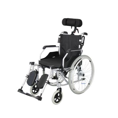 Cadeira de Rodas com Elevação de Pernas e Apoio de Cabeça D600 T46 Dellamed Preto