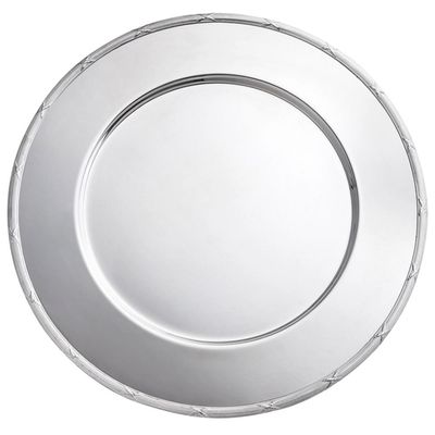 Sousplat em Prata Silverlux Croise 32cm, Luxo e Design Croise para Mesa Posta