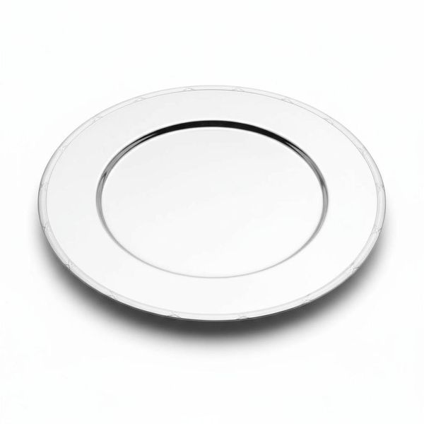 Sousplat em Prata Silverlux Croise 32cm, Luxo e Design Croise para Mesa Posta