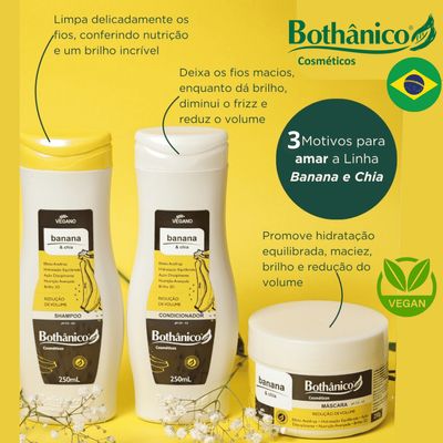 Kit Bothanico 3Und Shampoo Cond Mascara Banana e Chia