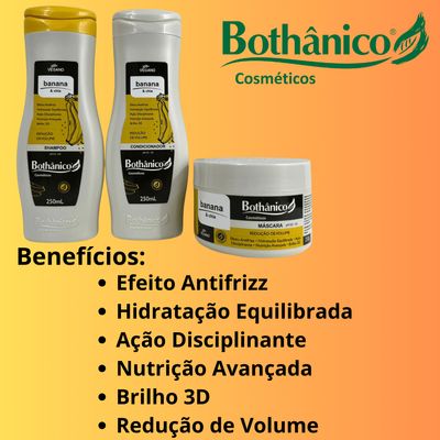 Kit Bothanico 3Und Shampoo Cond Mascara Banana e Chia