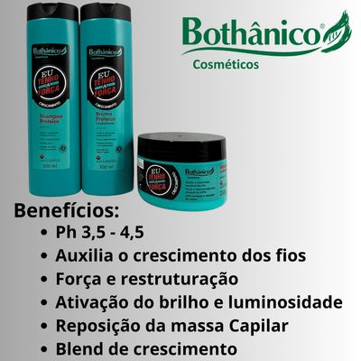 Kit Bothanico 3Und Shampoo Cond Mascara Eu tenho a Força