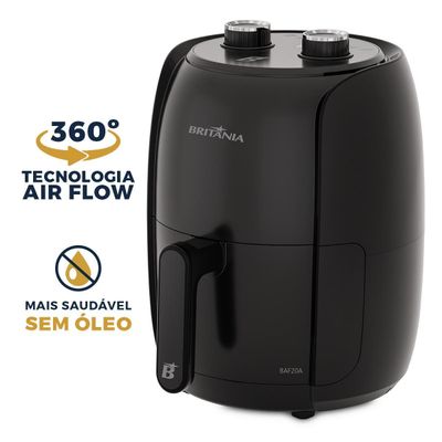 Air Fryer Britânia Compacta 2L 1000W Sem Óleo BAF20A 127V