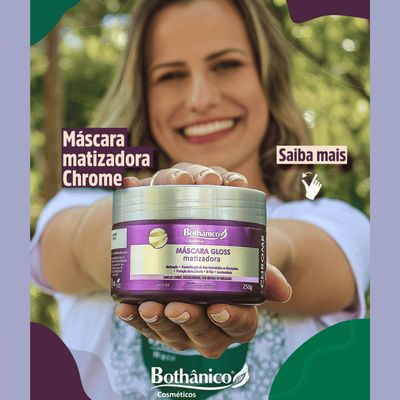 Kit Bothanico 2Und Shampoo Mascara Chrome Matizador Platinun