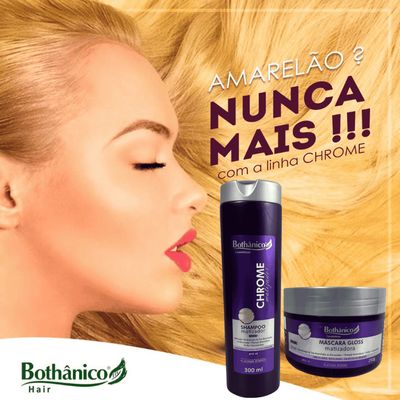Kit Bothanico 2Und Shampoo Mascara Chrome Matizador Platinun