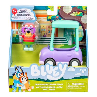 Mini Veículo Bluey com Boneco Colecionável - Carro da Vovó