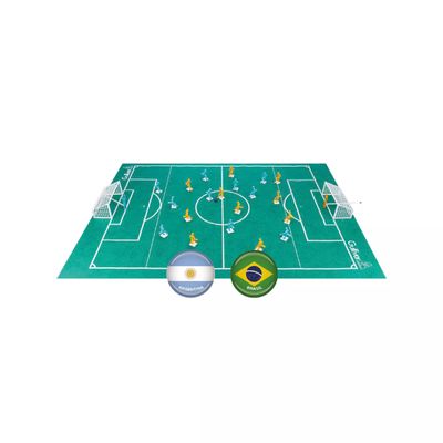 Jogo Futebol De Botão Maleta Club Seleção Brasil X Argentina - Gulliver 1962