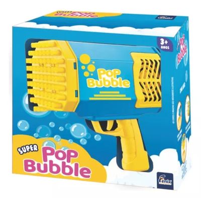 Brinquedo Lança Bolhas De Sabão Super Pop Bubble - Fenix 937