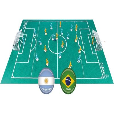 Jogo Futebol De Botão Maleta Club Seleção Brasil X Argentina - Gulliver 1962