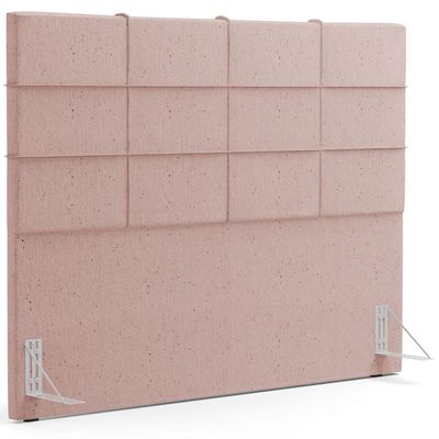 Kit Cabeceira Cama Box King 195cm com Calçadeira Roma W01 Linho Rosê - Lyam