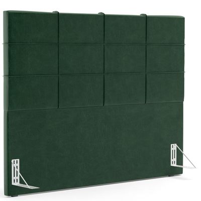Kit Cabeceira Cama Box Casal 140cm com Calçadeira Roma W01 Couríssimo Verde - Lyam