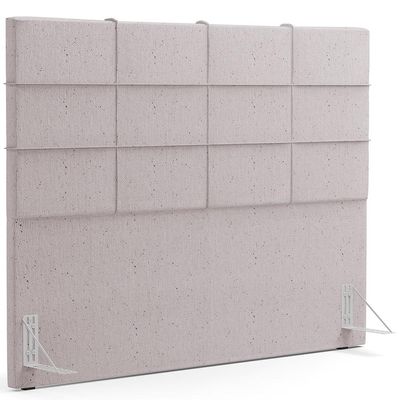 Kit Cabeceira Cama Box Queen 160cm com Calçadeira Roma W01 Linho Bege - Lyam