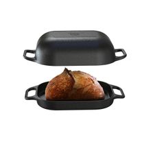 Assadeira Tampa Ferro Multiuso Levain Pão Rosca 2em1 33x26cm