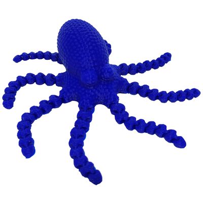 Polvo Articulado 15 cm Impressão 3d Decoração Brinquedo Azul
