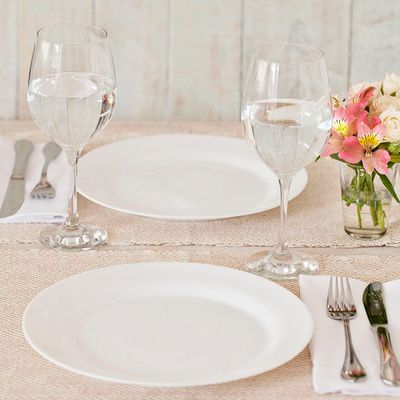 Prato Raso Menu de Vidro Opaline 26,5cm 12 unidades - Nadir 5543