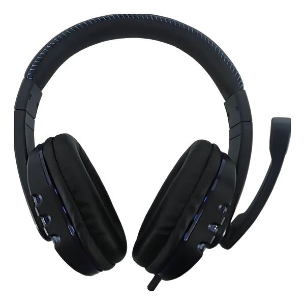 Headset Gamer USB com LEDs Coloridos e Controle
