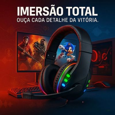 Headset Gamer Feir com Modo Mãos Livres