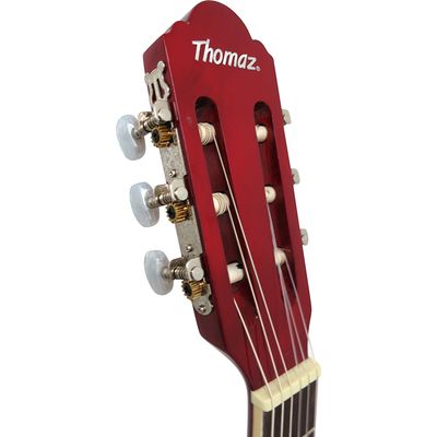 Violão Acústico Infantil de Nylon para Destros com Tensor TCG 360 Vermelho Thomaz