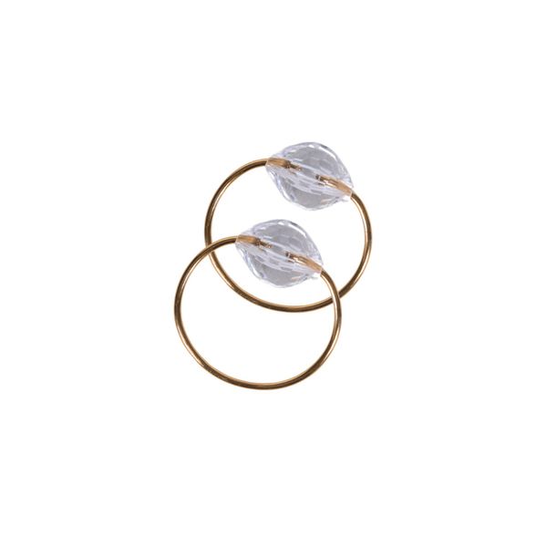 Kit 4 Anéis Para Guardanapos 4cm x 3cm Cristalino Argola Decoração - Dourado