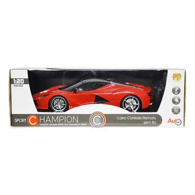 Carro Controle Remoto Sem Fio Sport Champion DMT5054 DM Toys