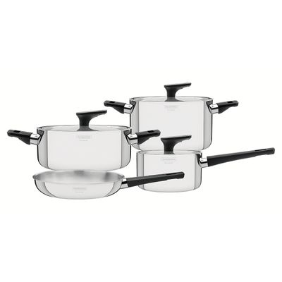 Jogo de Panelas Grano Aço Inox e Baquelite de Indução 4 Peças - Tramontina 65160/000