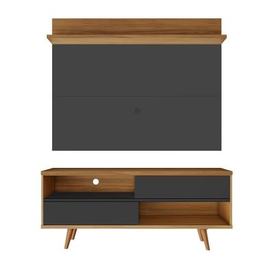 Conjunto Para Sala Rack E Painel De Tv Freijo e Preto
