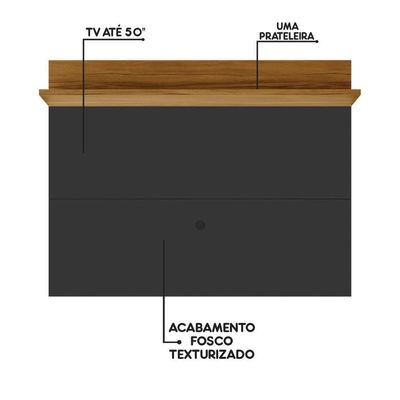 Painel Para Tv Até 50" Nt1185 Preto Freijó