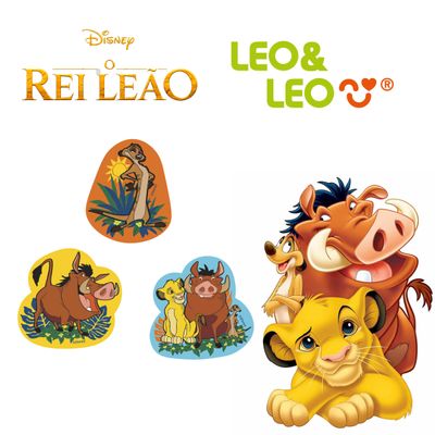 BORRACHA ESCOLAR INFANTIL REI LEÃO - 1 UNIDADE - LEO E LEO