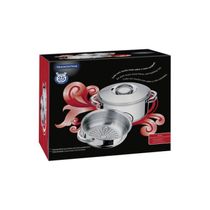 Cuscuzeira Tramontina Solar em Aço Inox Fundo Triplo com Alças 2 peças 16 cm