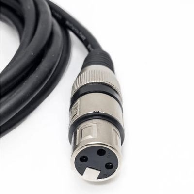 Cabo para Microfone P10 Mono Xlr Fêmea 3 polo 1 Metro Preto