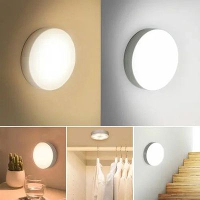 Luminária Recarregável LED Sem Fio Sensor Presença Carregamento USB