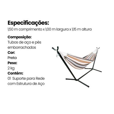Suporte para Rede com Estrutura de Aço
