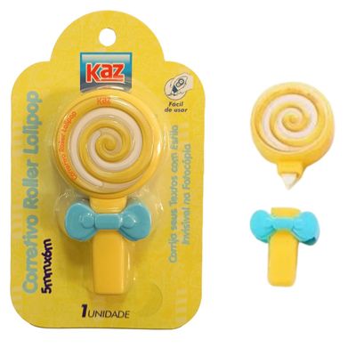 CORRETIVO ROLLER LOLIPOP - 5MMX6M - AMARELO - KZ827AZ - KAZ