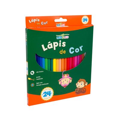 Lápis de Cor Leonora Sextavado Flex 24 Cores UNICA