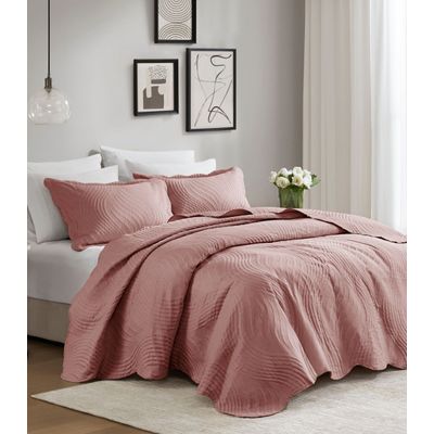 Jogo De Colcha Casal Milão 150 Fios Corttex Rosa UN / Rosa