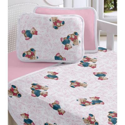 Fronha Avulsa Baby Estampada Vivaldi Rosa UN / Rosa