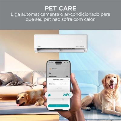 Ar Condicionado Split Hi Wall Inverter Midea Ai Ecomaster 18.000 BTUs R-32 Quente e Frio 220V