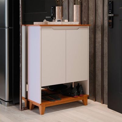 Sapateira Hall Flow Off White Com Freijo