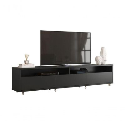 Rack Bancada Para Tv Aspen 2.2 Preto - Moveisaqui