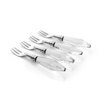 Conjunto De Talheres Copa E Cia Para Aperitivo Finger Food 4 Peças Garbo Luma Silver