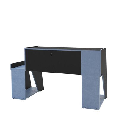 Mesa Para Computador Notebook Gamer Kyoto Preto/Azul