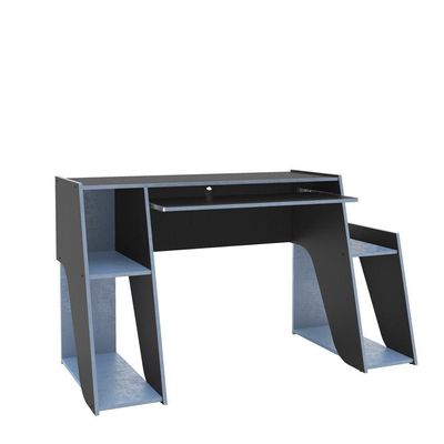 Mesa Para Computador Notebook Gamer Kyoto Preto/Azul