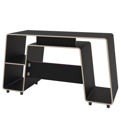 Mesa Para Computador Notebook Desk Game London Preto/Rosa