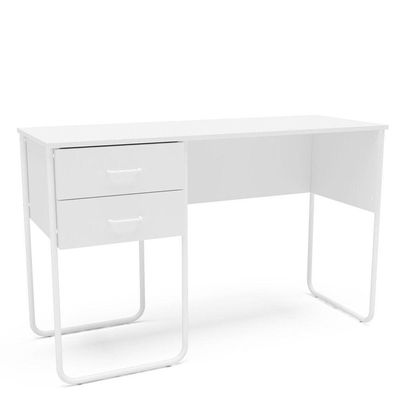Mesa Para Computador Notebook 120Cm 2 Gavetas Foster Branco